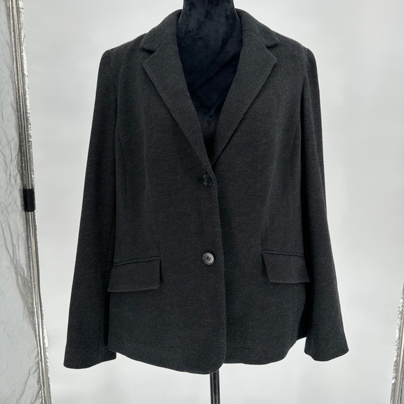 NEW Talbots Grey Cotton Blend Blazer Jacket Business Office Women's 1X $149